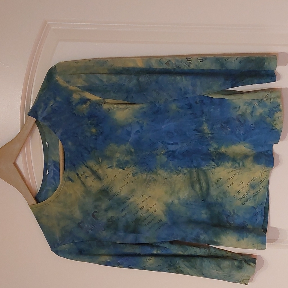 COPY - Tie-dye long sleeve women blouse.